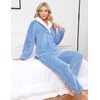 HEEKPEK Fuzzy Pajamas Set for Women Winter Warm Fluffy Loungewear