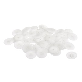 sourcing map Pack of 40 Screw Caps Covers 17 x 4 mm Plastic Screws Decoration Cover for Phillips Cam Mounting Nut Self Tapping Screw White