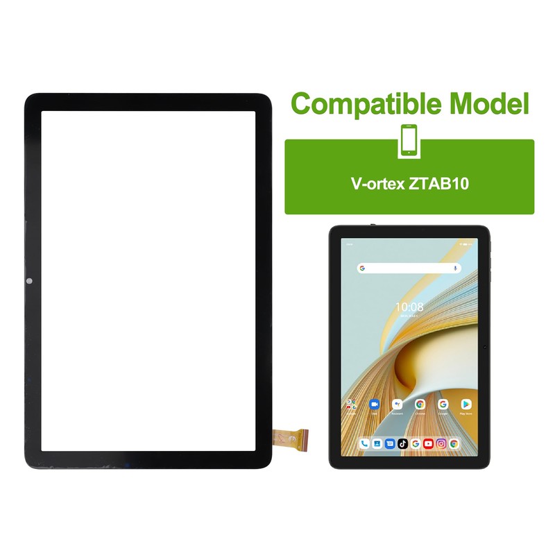SwarKing New Touch Screen Digitizer Replacement for Vortex ZTAB10 with