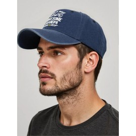Wodeal Grandpa Hats for Men, Grandpa Gifts from Grandkids, Adjustable Embroidered Grandfather Baseball Cap, Navy, One Size