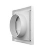 Vents 100 mm White Plastic Gravity Wall Grille with Non-Return
