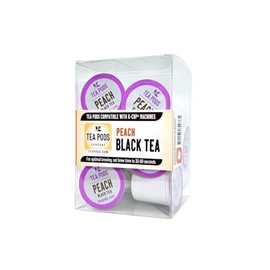 Peach black tea pods, single-serving tea capsules compatible with K-Cup brewing machines