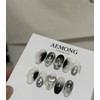 [Hiphan Nail Premium Embo] Radish Smudge Nail Tip - Almond