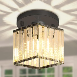 Small Ceiling Light Modern LED Square Ceiling Lamp for Bedroom Kitchen Living Room Study Hallway Small Asile Lamp Corridor Lights (Black)