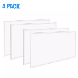 WYZM 4PCS 2x4 FT LED Flat Panel Light 75W Drop Ceiling Light Recessed 5000K