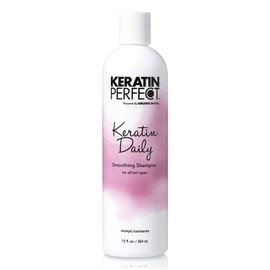 Keratin Perfect Daily Smoothing Shampoo - Salon Quality Product for Healthier Hair - Nourishing Extracts Protects Your Scalp - Makes Keratin Treatment Optional - Ideal for All Hair Types - 354 ml
