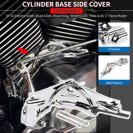 Unbranded Chrome Cylinder Base Cover For Harley Dyna Road King Electra Street Glide FLHTC