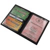 Leather ID and credit card holder in black