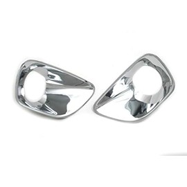AONED 2PCS Chrome Front Fog Light Lamp Cover Trim for Jeep Grand Cherokee 2011-2013