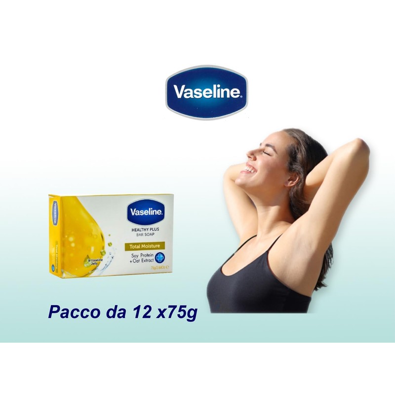 Vaseline Vaseline Healty Plus Total Moisture Soap 12 x 75g