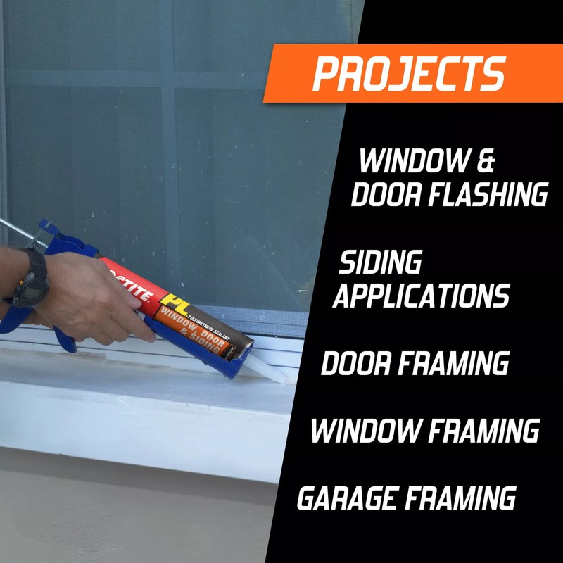 Loctite PL Window, Door & Siding Polyurethane Sealant, White, 10