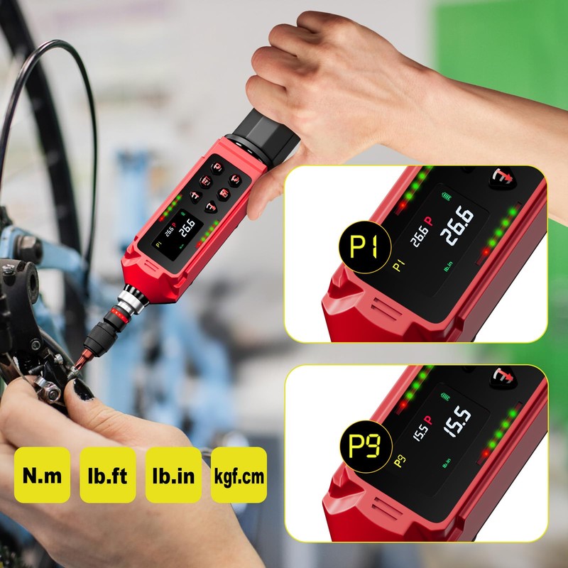 ANPUDS Digital Torque Screwdriver, 0.4-26.6in-lbs/0.045-3Nm, Torque Screwdriver Electrician with ±1%