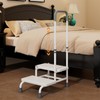 Adjustable 2 Step Stool with Handle for Elderly, Seniors and