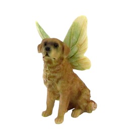 TG,LLC Treasure Gurus Miniature Golden Retriever Figurine Fairy Garden Accessory Mini Dog with Wings Dollhouse Decor Ornament