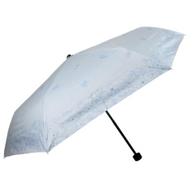折りたたみ傘 日傘 晴雨兼用 レディース 軽量 おしゃれ 花がら 親骨 50cm 内側コーティング UV99.9％カット 一級遮光 UPF50＋ 遮熱 グレイスフル フラワー ブルー