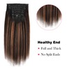 Sassina Light Yaki Straight Clip ins Human Hair Extensions Thick