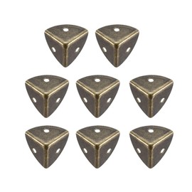 sourcing map Crate Protection Box Edge Protection Metal 21 x 21 x 21 mm (Pack of 8) Bronze Tone