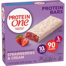Protein One 90 Calorie Protein Bar, Strawberries & Cream, 4.8 Ounce (5 Count)