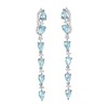Franki Baker Long Blue Topaz & Diamond CZ Sterling Silver
