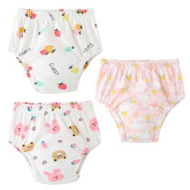 Yealoo Potty Training Pants Baby Toddler Pack of 3 Potty Training Underpants Nappy Pants Washable Breathable, Colour 5