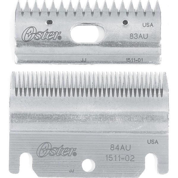 Oster Clipmaster Top and Bottom Clipper Blade Set, 83AU and 84AU (078511-126-001)