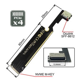 xiwai Oculink SFF-8612 SFF-8611 to PCI-E 3.0 M.2 M-Key Host Adapter for ThinkBook 16+ External Graphics Card & SSD
