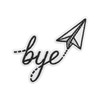 Winks For Days Bye Paper Airplane Embroidered Iron-On Patch