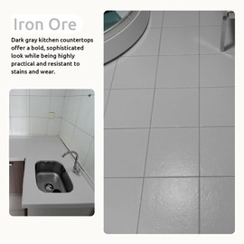 JUNGARIAN All-In-One Interior Floor Coating Kit, Water-based & Low Odor One-Step Floor Paint, High Hardness Waterproof Paint for Ceramic, Porcelain, Fiberglass, Hardwood, Laminate, Vinyl, 35OZ, Iron Ore