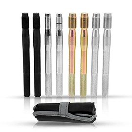 Yuecoom 8PCS Wheel Stud Alignment Pin, Positioning Tools M14x1.5/1.25 M12x1.5/1.25, Wheel Hanger Set, Steel Alloy Wheel Stud Alignment Pin for Most Cars