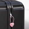 2 Pcs Pink Combination Lock, 3 Digit Heart Shaped Padlock