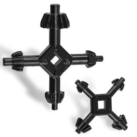 Swpeet 2Packs L+ S 4 in 1 Chuck Key Drill Chuck Key 3/8 1/2 3/4 1 Inch Chuck Key, Master Chuck Key Drill Chuck Wrench for Tighten Drills Chuck Universal Combination Hand Chuck Key