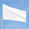 Custom Solid White Blank Flag For Outdoors Double Sided Print