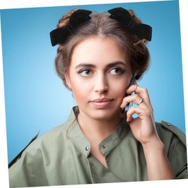 BIUDECO Chic French Style Velvet Bow Hair Clip Women Hairpin Elegant Hairwear 4pcs Pack