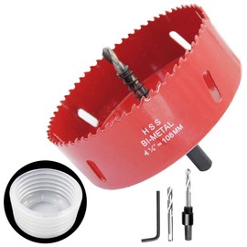 108mm Hole Saw and Hole Saw Accessories Dust Bowl 2PCS Set,LAIWEI Hole Saw dust Collector for All Hole saws up to 125mm Cutting Diameter