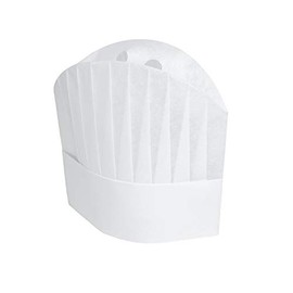 Royal 9 Inch Viscose Pleated Chef Hats, Le Toque, Package of 50