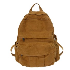 GAXOS Laptop Backpack for Women Travel Canvas Vintage Brown Aesthetic School