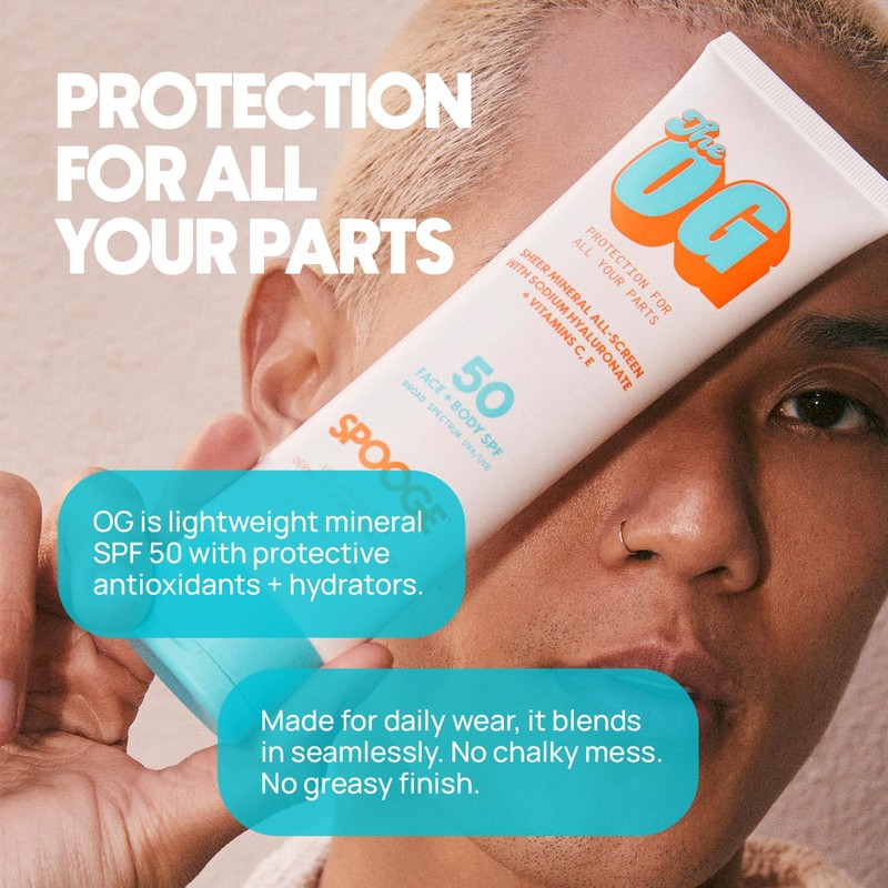 SPOOGE The OG Mineral All-Screen SPF 50 Face + Body,
