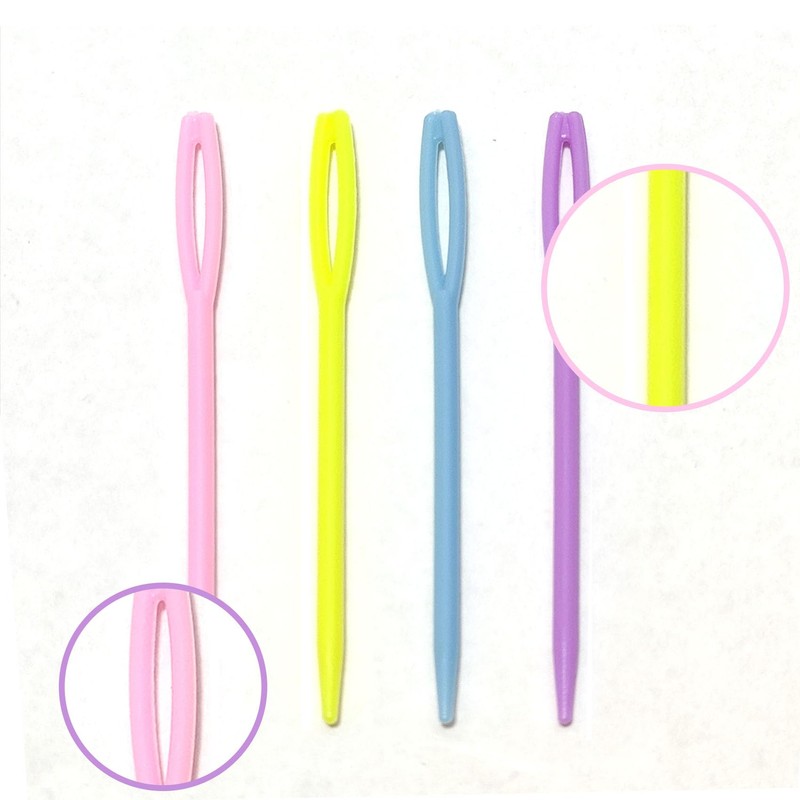 52Pcs 2.7 "Large Eye Plastic Sewing Needles,Learning Needles,Yarn Needles Darning