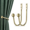 Curtain Holdbacks, 2pcs Curtains Holder Wall Mounted Drapery Tiebacks Retro