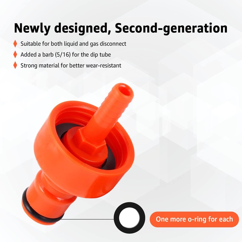 FERRODAY 4 Pack Carbonation Cap Forced Carbonation for PET Bottle
