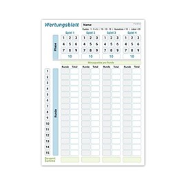 Score Sheet Pad DIN A5, Easy to Read and Clearly designed, Modern Replacement Pad with Phases, Large Game Pad for Dice and Card Games, Suitable for Seniors and Children, Family Game (1x)