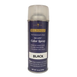 Meltonian Nu-Life Color Spray for Leather Plastic Vinyl Paint Dye, 12 oz, Color Black #2