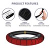 Red Spider Web Steering Wheel Cover Universal 15 Inch Cute