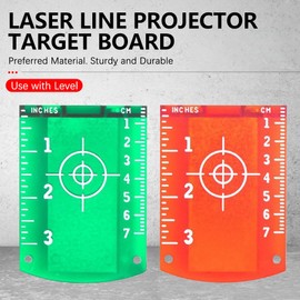 Laser Target Board, Magnetic Target Plate, Pack of 2 Laser Target Map for Alignment Laser, Line Laser, Crossing Laser Measuring Device, for Improving Laser Visibility
