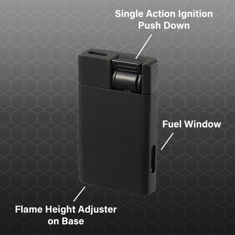 Visol Flatso Torch Lighter - Flat Flame, Refillable Gas Butane