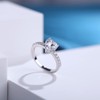 Miaofu Engagement Rings 18 Carat White Gold Plated 925 Sterling