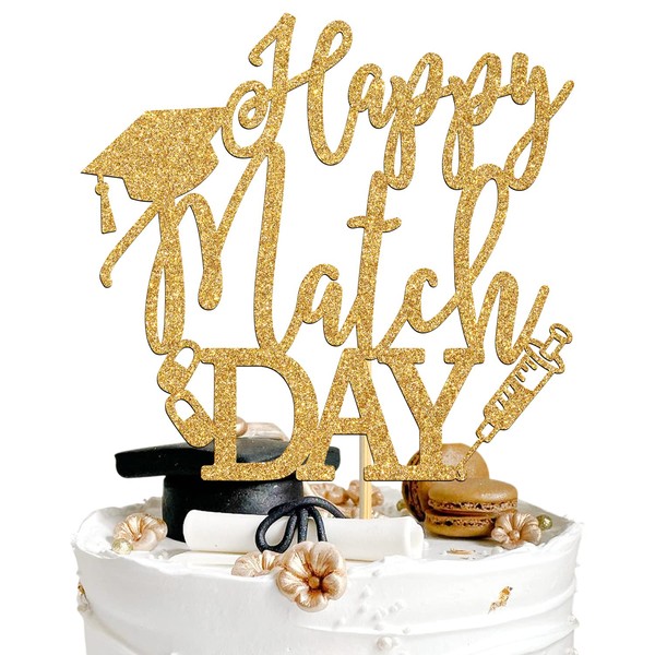 Aeryourtar Happy Match Day Cake Topper, Congrats on Matching, Residency