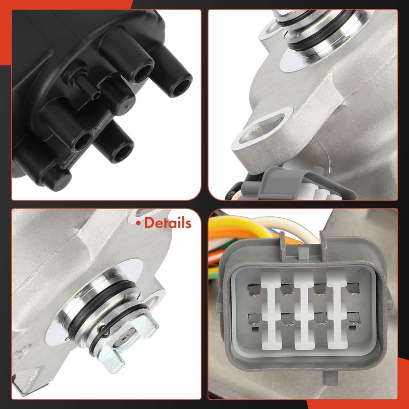 A-Premium Ignition Distributor with Cap & Rotor Compatible with Honda