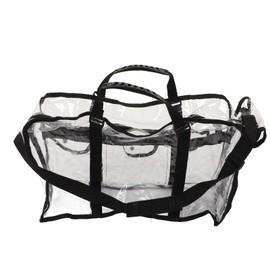 Bolsa de hombro transparente , PVC visible Resistente a las manchas Bolsa transparente transparente Gran capacidad para productos de maquillaje Tejido