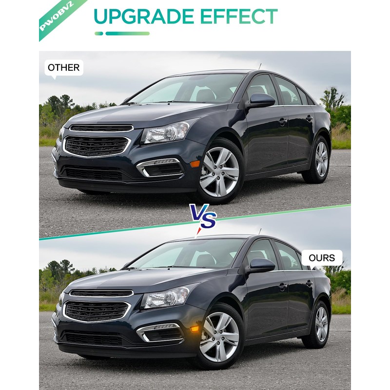 PWOBVZ LED Side Marker Lights for Chevy Cruze 2011 2012